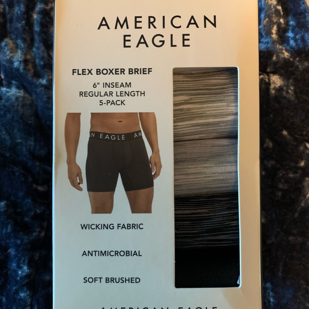 Mens American Eagle underwear size Medium boxer brief 5 pairs brand new